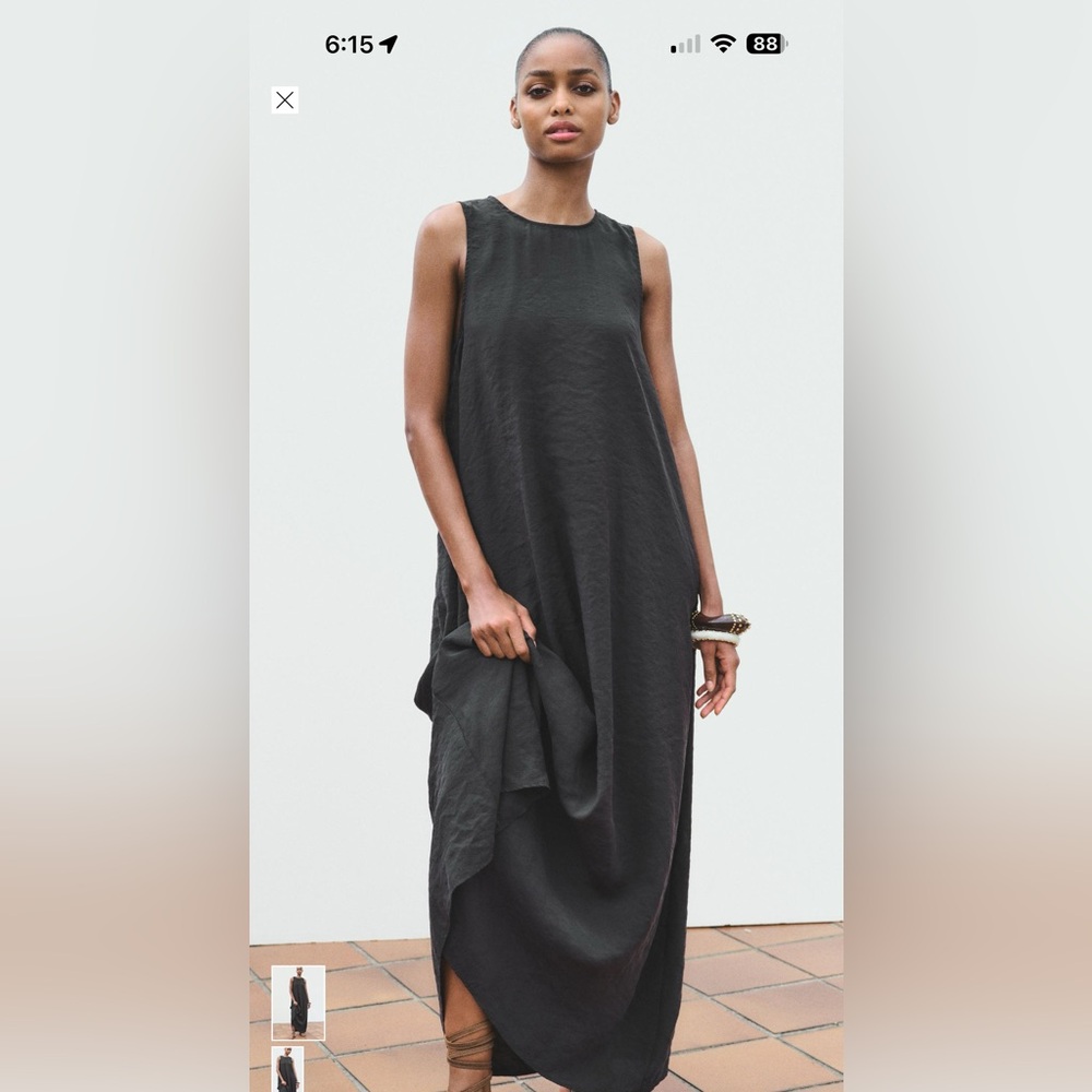 NWOT - Zara Charcoal Maxi Dress - Size M